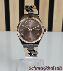 Michael Kors Uhr Lennox Edelstahl Schokobraun Roségoldfarbe MK7501 NEU OVP - Bild 1 von 13