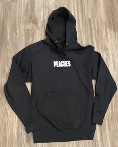 Justin Bieber Black Hoodie Peaches Size Small Pull Over Justice Tour JB - Picture 1 of 5