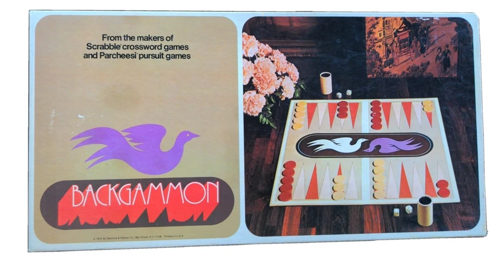 Backgammon Complete Game Vintage 1975 Selchow & Richter  - Image 1 of 4