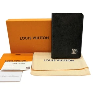 Auth LOUIS VUITTON Organizer Du Posh Taiga Initial K.M M30283 Black #36635081 - Picture 1 of 9