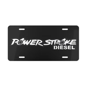 Vanity Plate, Power Stroke Diesel, Custom Car Tag, Truck and Garage Decor - Imagen 1 de 5