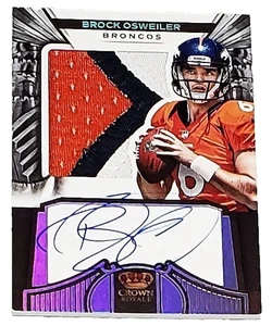 2012 CROWN ROYALE BROCK OSWELLER JERSEY CARD #257 NUMBERED 111/149 FOOTBALL CARD - Bild 1 von 1