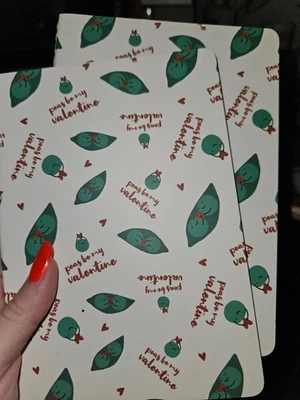 2x notebooks Valentines Peas - Image 1 of 2
