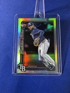 2025 Topps Serie 2 Lámina Arco Iris Plateada #477 Junior Caminero Tampa Bay Rays Futu - Imagen 1 de 11
