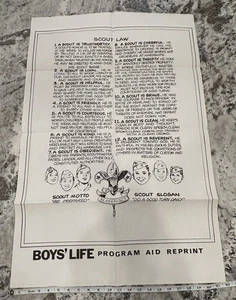 Póster gráfico de reimpresión del programa Boy’s Life del lema de la ley Scouts Boy Scouts - Imagen 1 de 2