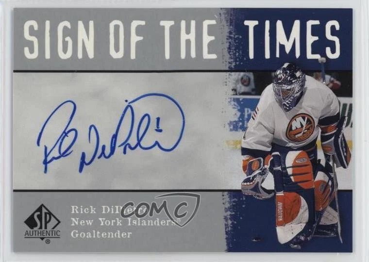 2000-01 SP Authentic Sign of the Times Rick DiPietro #RD Rookie Auto RC - Image 1 of 2