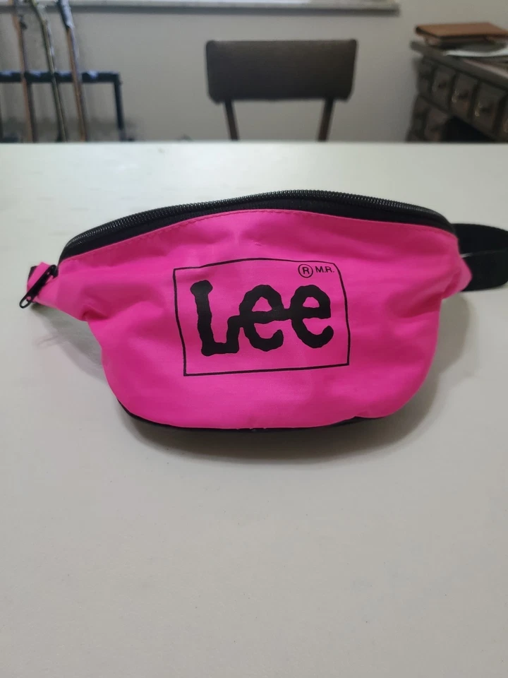 Riñonera Jeans LEE Vintage Años 90 Rosa Neón Cartera Ajustable Foto 1 de 4