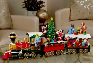 Disney Illuminated & Musical Plug In Holiday Christmas Train 3 Piece Exclusive - Picture 1 of 13