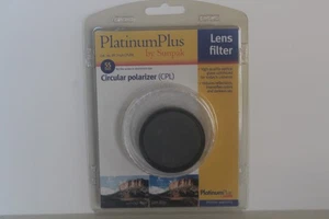 Platinum Plus 55mm Circular Polarizer Camera Lens Glass Filter Sunpak - Picture 1 of 2