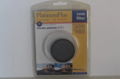 Platinum Plus 55mm Circular Polarizer Camera Lens Glass Filter Sunpak - Image 1 of 2