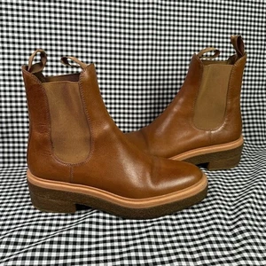 Loeffler Randall Raquel Classic Chelsea Boots Leather Warm Brown Women's Size 9 - Picture 1 of 9