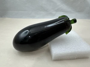 Art Glass VTG Murano Style Eggplant Hand Blown Purple Decorative Decor Kitchen - Picture 1 of 7