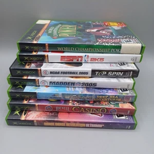 Lote de 7 juegos Xbox originales-2K5-ncaa 2005-Shamu's Deep Sea Adv.- Casino-DanceVG - Imagen 1 de 18