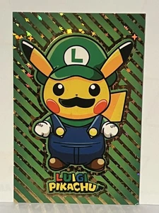 Pokemon Luigi Pikachu Estrellas Holo Feliz Navidad Tarjeta Base de Datos Casi Nuevo - Imagen 1 de 2