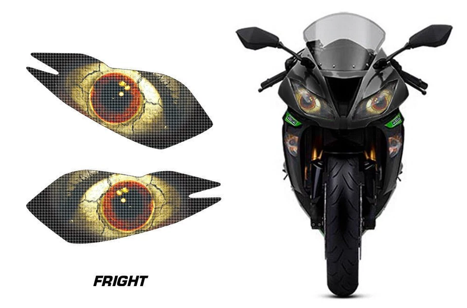 Kit de gráficos de ojos de faros cubierta de calcomanía para Kawasaki Ninja ZX6R 2013-2014 FRIGHT Foto 1 de 1