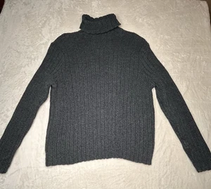 Polo Ralph Lauren maglione pesante blu ardesia a costine donna XL girocollo cotone - Foto 1 di 7