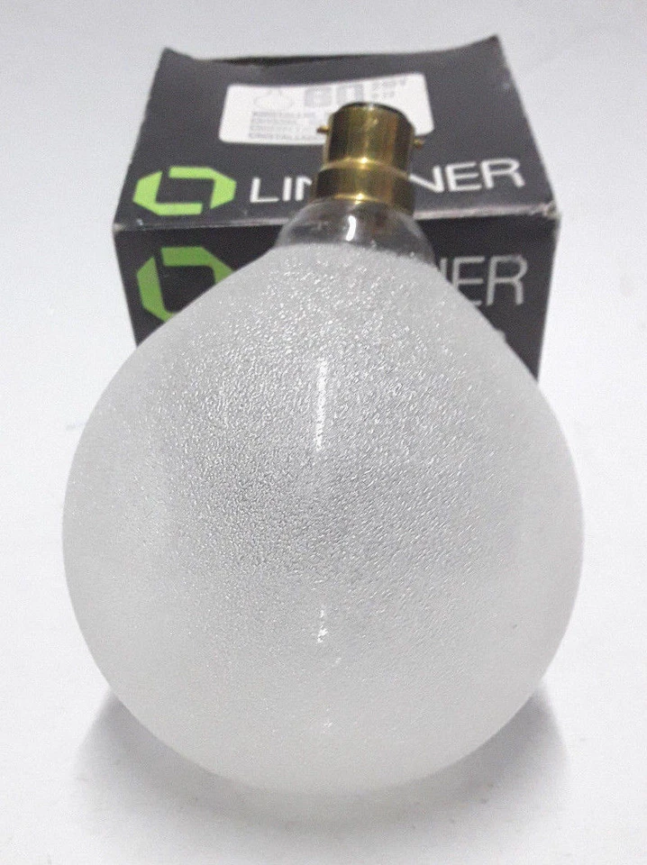Lindner Bulb 60w B22 240v 2000h Globe Lamp Light G120 Crystal Natural Nos German - Image 1 of 4