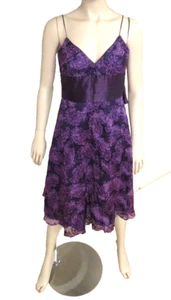 Abito vintage y2k Laundry by Shelli Segal burnout paisley seta taglia 6 corsetto reggiseno - Foto 1 di 11