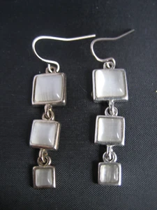 Par de pendientes vintage de metal hechos a mano - Imagen 1 de 3