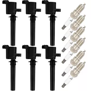 For Ford Escape Freestyle Taurus Tribute 3.0L 6 Ignition Coils + 6 Spark Plugs - Picture 1 of 13
