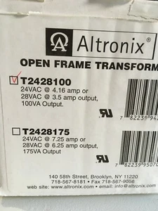 ALTRONIX T2428100 OPEN FRAME TRANSFORMER  - Picture 1 of 2