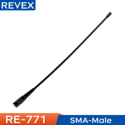 Antena REVEX RE-771 SMA-M 144/430MHz banda dupla para walkie Baofeng/Kenwood - Imagem 1 de 4