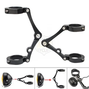 33~58mm Motorcycle Headlight Clamp Mount Bracket W/ Gasket Fork Spotlight Holder - Picture 1 of 25