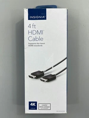 Insignia - 4' 4K Ultra HD HDMI Cable, Black, New - Image 1 of 2