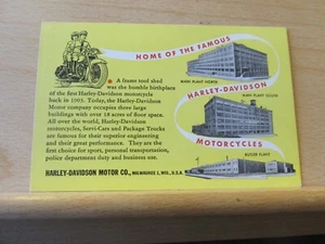 0426pc $1.00 shipping Postcard not brochure Harley Davidson factory Milwaukee WI - Picture 1 of 2