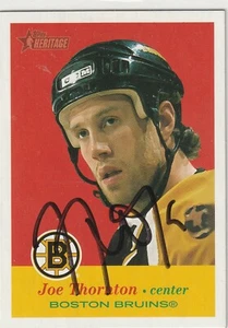 Joe Thornton signed 2001 Topps Heritage card Boston Bruins Sharks autograph - Picture 1 of 1