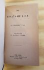 Lamb's Essays Of Elia Charles Hurst & Company Late 1800'S 19Th Antique Book