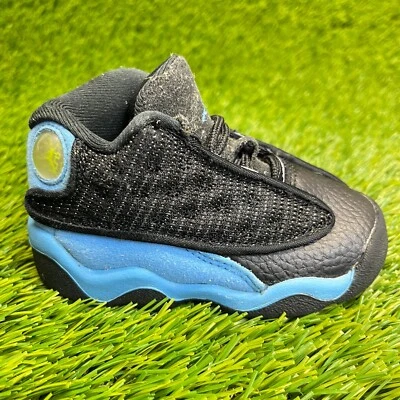 Nike Air Jordan 13 Retro Toddler Size 5C Black Blue Athletic Shoes Sneakers - Image 1 of 4