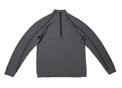 Smartwool  Men’s Medium Brown 1/4 Zip Sweater 100% Merino Wool Mock Neck - Image 1 of 4