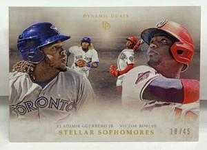 Vladimir Guerrero Jr/Victor Robles 2020 Topps Dynamic Dual Stellar Soph BLACK/45 - Picture 1 of 2