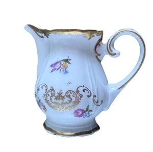 Reichenbach Vtg Porcelain Creamer Gold Trim Footed German Democratic Republic - Picture 1 of 10