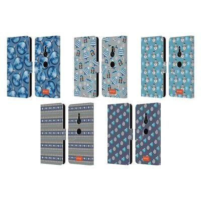 OFFICIAL emoji® WINTER PATTERNS LEATHER BOOK CASE FOR SONY PHONES 1 - Image 1 of 4