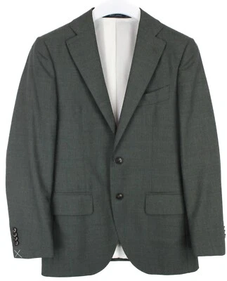 Suitsupply Lazio Blazer Men UK 34 Wool Notch Lapel Lined Green - Image 1 of 4