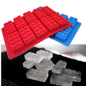 Lego Brick Figure Silicone Mold Mould Chocolate Block Cake Ice Cube Tray 12x19cm - Picture 1 of 2