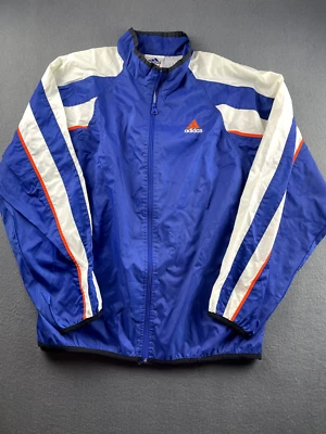 VTG Adidas Windbreaker Men's XL Full Zip Colorblock Blue 2000s Y2K Streetwear - Image 1 of 4