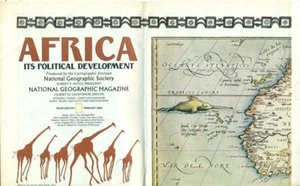 VINTAGE - NATIONAL GEOGRAPHIC MAP - AFRICA - ITS POLITICAL DEVELOPMENT - 1980 - Picture 1 of 2