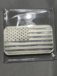 Barra de arte redonda United We Stand American Flag USA-999 plata 1 onza - Imagen 1 de 3