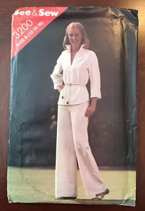 Butterick 3200 Sewing Pattern Size 8 9 10 11 12 14 16 Uncut Blouse Pant 1980 - Bild 1 von 6