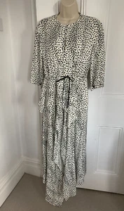 Maje Asymmetric Drawstring Waist Mini Leopard Print Asymmetric Dress UK 8 (1) - Picture 1 of 6