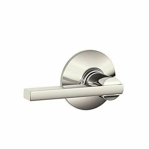 Schlage F10LAT618 Latitude Passage Door Lever Set - Polished Nickel