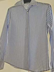 B R U L I Schweiz Dame Bluse kariert weiß blau Gr 36 - 38 S - M - Bild 1 von 17