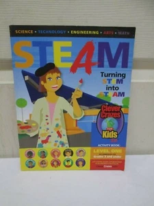 Lot of 2 Different STEAM "Clever Crazes For Kids" Activity Books.  Level One. - Picture 1 of 2