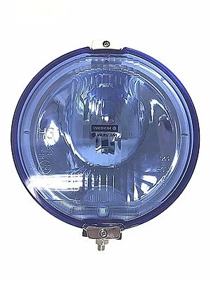 Blau chrom rund Fernscheinwerfer mit 12V LED Ring Positionslicht Zusatzscheinwer - Bild 1 von 4