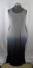 Torrid Sleeveless Maxi Dress Plus Size 1X 14/16 Gray Dip Dye Super Soft Knit