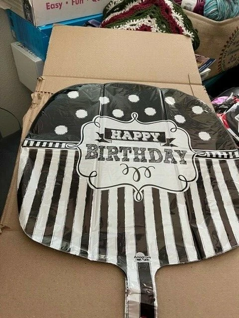 Anagram Happy Birthday Chalkboard Mylar Foil Balloon New!!! - Image 1 of 1