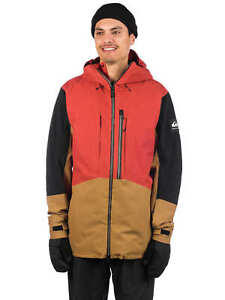 NWT MENS QUIKSILVER TRAVIS RICE STRETCH JACKET $390 XL Barn Red